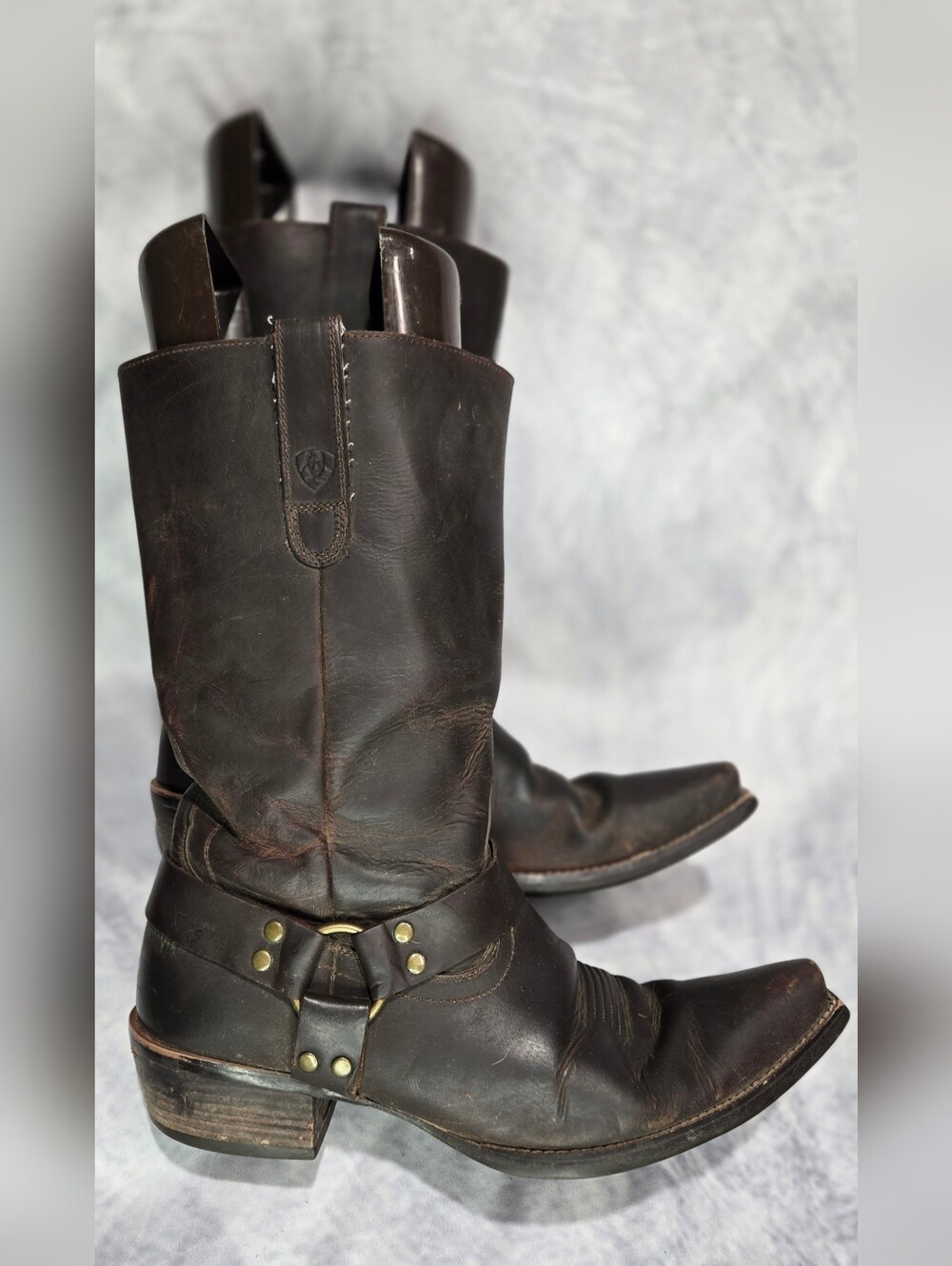 Ariat Dark Brown Leather Harness Cowboy Boots